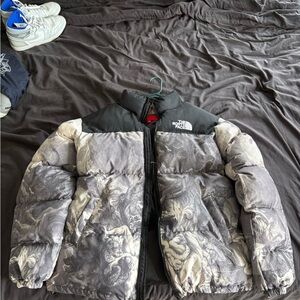 Supreme Black and Gray Bomber Jacket